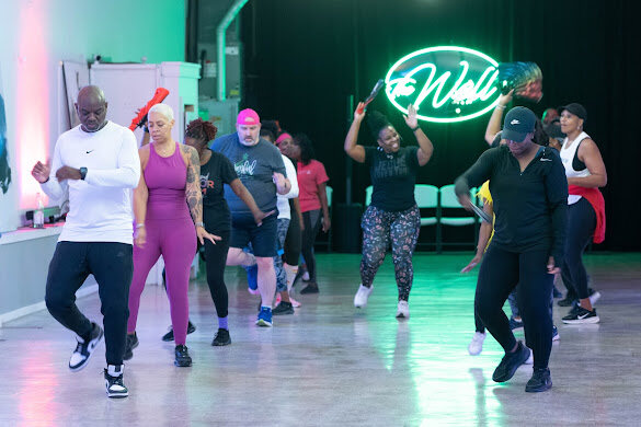 Line dancing class at The Well